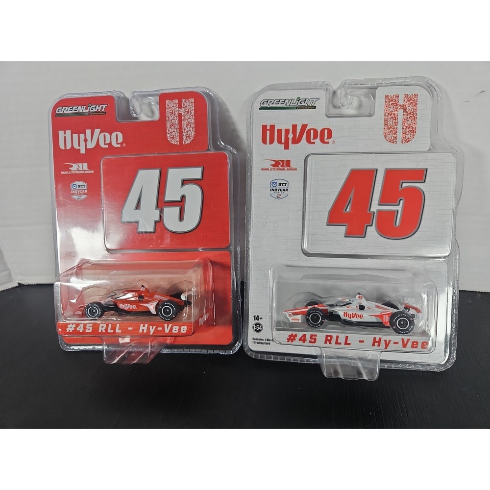GREENLIGHT COLLECTIBLES #45 RLL  - HY-VEE 1:64 INDY CARS RED & WHITE 51477 51478